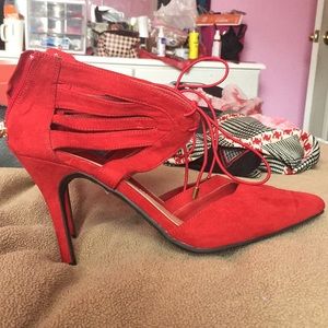 Red shoes from Lane Bryant only worn once